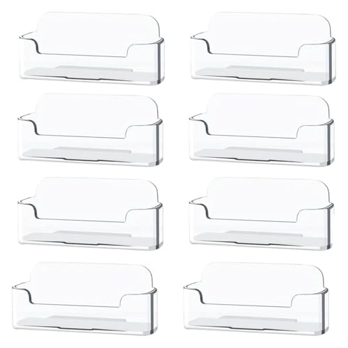 Visitenkartenhalter 4 stücke/8 stücke/16 stücke Klar Kunststoff Visitenkarte Halter Visitenkarte Display for Schreibtisch Visitenkarte Stehen Für Büro(Clear-8pcs) von ZNTIHZ