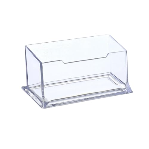 Visitenkartenhalter Kunststoff Visitenkartenhalter 1/2/3/6 Steckplätze Desktop Namenskarten Display Stand Kartenetui Box for Büro Schreibtisch Für Büro(105x45x40mm 1 Slot) von ZNTIHZ
