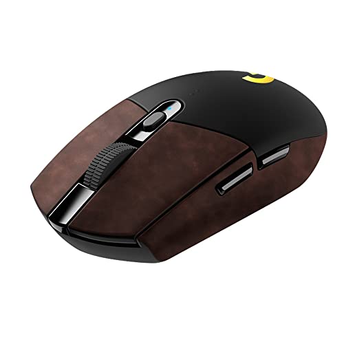 Maus-Griffband, kompatibel mit Logitech G304, rutschfeste Gaming-Maus-Aufkleber, Haut, wasserfest, Mäuse-Griffband, klebrige Griffe, schweißbeständig, Mauspaste, Pads-Aufkleber (braun) von ZOANCC