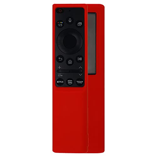 TV-Fernbedienungshülle kompatibel für Samsung TV bn59-01357a/01363L/01364A TM -1990C, Schutzhülle aus Silikon für Fernbedienungshülle, Fernbedienungshülle, Schutz mit Trageband (Rot) von ZOANCC