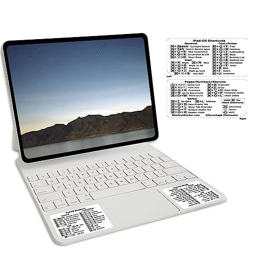 ZOANCC 1 Stück Tastatur-Shortcut-Aufkleber, Selbstklebende Tastatur-Shortcut-Aufkleber, Selbstklebende Referenz-Shortcut-Tastensymbole für PC, Desktop, Laptop (für ipad os Shortcuts) von ZOANCC