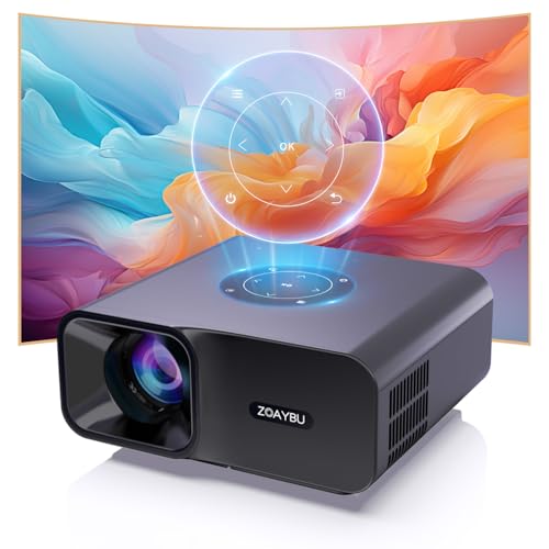 ZOAYBU Upgraded Bluetooth Projektor mit Bildschirm, Native 1080P Elektrischer Fokus Tragbarer Projektor für Zuhause, Filmprojektor Kompatibel mit HDMI/USB/PC/TV Stick/Spielkonsole/Telefon, Indoor ZOAYBU Upgraded Bluetooth Projektor mit Bildschirm, Native 1080P Elektrischer Fokus Tragbarer Projektor für Zuhause, Filmprojektor Kompatibel mit HDMI/USB/PC/TV Stick/Spielkonsole/Telefon, Indoor von ZOAYBU