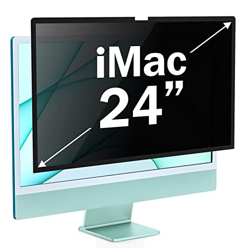 ZOEGAA 2024 Neue Sichtschutzfolie für iMac 24 Zoll (2021~2024, M1 M3 M4), Abnehmbare Sichtschutz iMac, Anti-Blaulicht Blendschutz Blickschutzfolie iMac, Anti-Kratzer Sichtschutzfolie iMac 24 Zoll von ZOEGAA