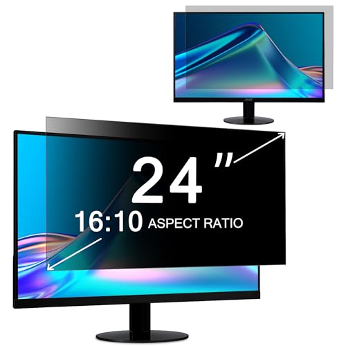 ZOEGAA Blickschutzfilter 24 Zoll Monitor 16:10 für 24" Monitor,Anti Blaulicht Blickschutzfolie Bildschirm 24 Zoll und Abnehmbarer Bildschirm Sichtschutzfolie Bildschirm Sichtschutz von ZOEGAA
