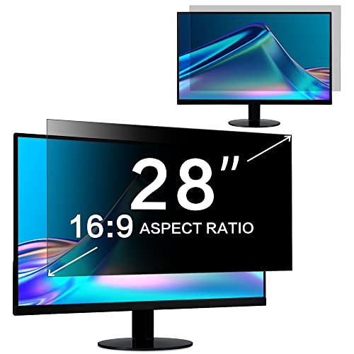 ZOEGAA Blickschutzfilter 28 Zoll Monitor 16:9 Seitenverhältnis, Abnehmbarer Blickschutzfolie 28 Zoll & Anti Blaulicht Blendschutz Sichtschutzfolie Monitor 28 Zoll für Hp/Dell/Acer/Lenovo/ThinkPad/Asus von ZOEGAA