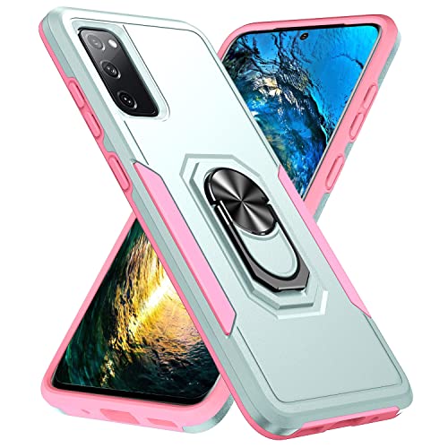ZOEII for Samsung Galaxy S20 FE 5g Designed Case, Galaxy S20 FE 5g Magnetic Schutzhülle, TPU Bumper Protective Case, Shockproof Cover Samsung S20 FE 5g 6.5 Inch (grün rosa) von ZOEII