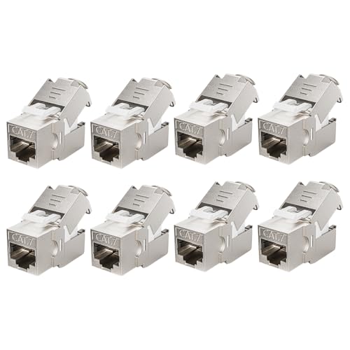 ZOERAX RJ45 Keystone-Buchse Cat7/Cat6A, 12 Stück, geschirmt, 10 Gbit/s, werkzeuglos, für S/FTP Ethernet-Kabel (Cat 7, 8) von ZOERAX