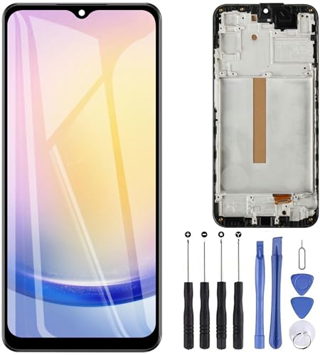 ZOETEC Bildschirm Ersatz für Samsung Galaxy A25 5G SM-A256B A256E A256U LCD Display Touchscreen Digitizer Vollmontage mit Rahmen Reparatur Werkzeug Set ZOETEC Bildschirm Ersatz für Samsung Galaxy A25 5G SM-A256B A256E A256U LCD Display Touchscreen Digitizer Vollmontage mit Rahmen Reparatur Werkzeug Set von ZOETEC