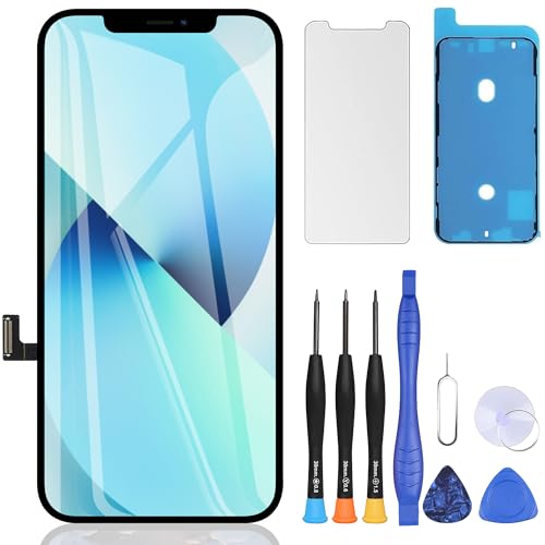 ZOETEC Bildschirm Ersatz für iPhone 13 Mini, 5,4 Zoll LCD Full HD Retina Display, COF Touch Screen Digitizer mit Reparaturwerkzeug, wasserfester Kleber von ZOETEC