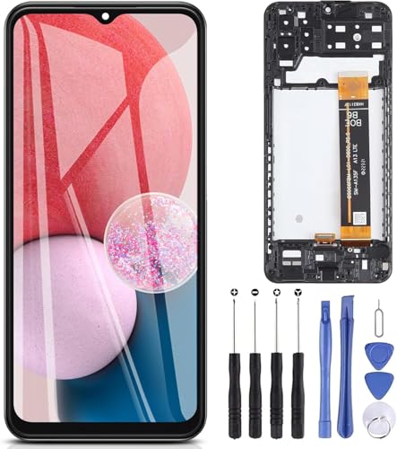 ZOETEC Bildschirmersatz für Samsung Galaxy A13 4G SM-A135F SM-A137F LCD-Display, Touchscreen, Digitizer, komplette Montage mit Rahmen, Reparaturwerkzeug-Set von ZOETEC