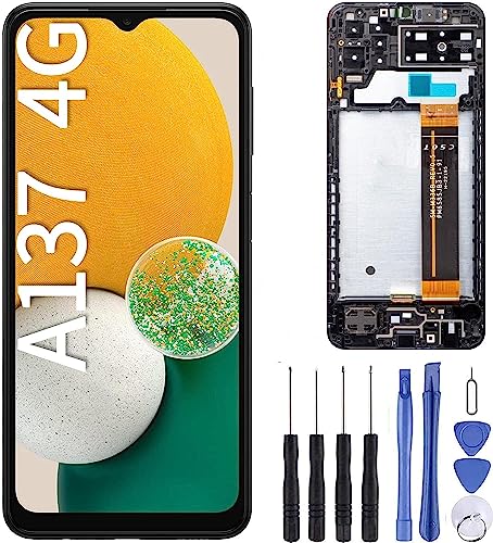 ZOETEC Bildschirmersatz für Samsung Galaxy A13 4G SM-A137F SM-A137F/DSN SM-A137F/DS, LCD-Display, Touchscreen, Digitizer, komplette Montage mit Rahmen, Reparatur-Werkzeugsatz ZOETEC Bildschirmersatz für Samsung Galaxy A13 4G SM-A137F SM-A137F/DSN SM-A137F/DS, LCD-Display, Touchscreen, Digitizer, komplette Montage mit Rahmen, Reparatur-Werkzeugsatz von ZOETEC