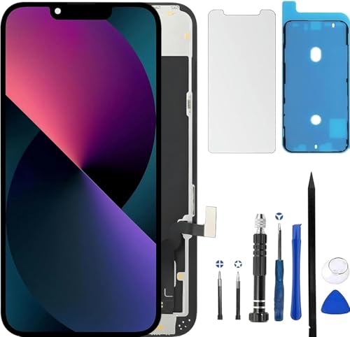 ZOETEC Ersatzdisplay für iPhone 13, weiches OLED (kein LCD), 15,4 cm (6,1 Zoll) Touch-Display, Digitizer mit Reparatursets von ZOETEC
