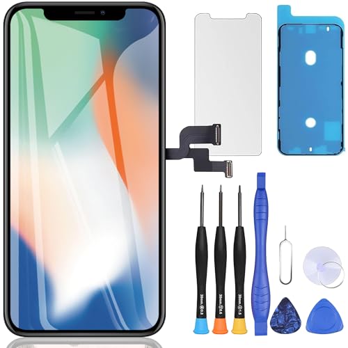 ZOETEC Bildschirm Ersatz für iPhone X,5,8 Zoll LCD-Display Touch Screen Digitizer Montage mit gehärtetem Glasschutz und Werkzeuge von ZOETEC
