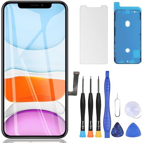 ZOETEC Bildschirm Ersatz für iPhone 11, 6,1 Zoll LCD-Display 3D Touch Screen Digitizer Montage mit gehärtetem Glasschutz und Werkzeuge von ZOETEC