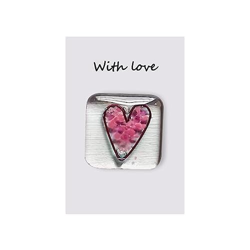 1 Stück Glas Pocket Herz Token Souvenir Herzen Geschenk Gruß Mode Geschenke Supplies Karte von ZOHIKO