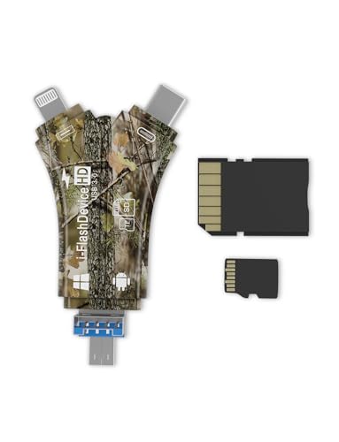 SD Kartenleser für das iPhone, die beide SD TF-Speicher gleichzeitig liest, für Trail Camera/Jagd Game Camera Viewer spielt Video-Foto auf Allen neuesten Apple iOS von ZOIOT