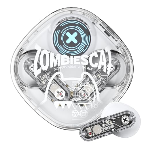 ZOMBIES CAT In Ear KopfhöRer Bluetooth 5.3 Touch Control In Ear OhrhöRer Mit 4 Mikrofon Exklusive Lichteffekte Intensiver Bass Kabellose KopfhöRer FüR IOS Android, B2 Weiß von ZOMBIES CAT