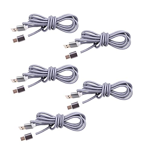 ZONADAH Packung mit 5 Stück USB C 2M, Kabel schnell aufladen schwarz geflochtenes Kabel USB auf TYP C Kabel 2 Meter kompatibel für Note 9/10, S20/S10/S9/S8/A40/A70 P30/P20 ZONADAH Packung mit 5 Stück USB C 2M, Kabel schnell aufladen schwarz geflochtenes Kabel USB auf TYP C Kabel 2 Meter kompatibel für Note 9/10, S20/S10/S9/S8/A40/A70 P30/P20 von ZONADAH