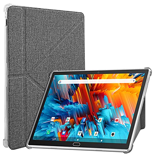 ZONKO 10 Zoll Tablet case,10" Tablet Lederhülle für ZONKO K116/K118, für Tablet 10/10,1 Zoll, Schutzhülle aus Leder, Verschleißfest für das Halten von Tabletten in verschiedenen Winkeln, Grau von ZONKO