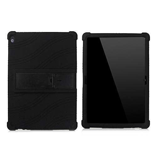 ZONLIN Generisch Hülle für Lenovo Tab P10 TB-X705F/N / M10 / X605 / X505 10,1 Zoll Tablet, rutschfeste Stoßfeste Silikon Schutzhülle mit Standfunktion, Schwarz von ZONLIN