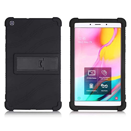 ZONLIN Generisch Hülle für Samsung Galaxy Tab A SM-T290/T295 8-Zoll Tablet, rutschfeste Stoßfeste Silikon Schutzhülle mit Standfunktion, Schwarz von ZONLIN