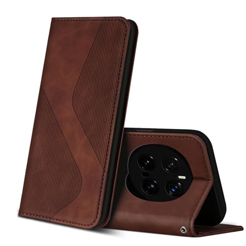 ZONNAVI Hülle für Honor Magic 7 Pro 5G, PU Leder Handyhülle mit Kartenfächer und Standfunktion, Lederhülle Flip Wallet Case Schutzhülle für Honor Magic 7 Pro 5G (Braun) von ZONNAVI