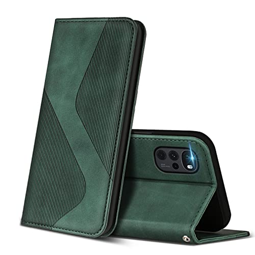 ZONNAVI Hülle für Motorola Moto G22, PU Leder Handyhülle mit Kartenfächer und Standfunktion, Lederhülle Flip Wallet Case Schutzhülle für Moto G22 (Grün) von ZONNAVI