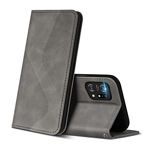 ZONNAVI Hülle für Oppo Find X5 5G, PU Leder Handyhülle mit Kartenfächer und Standfunktion, Lederhülle Flip Wallet Case Schutzhülle für Oppo Find X5 5G (Grau) von ZONNAVI