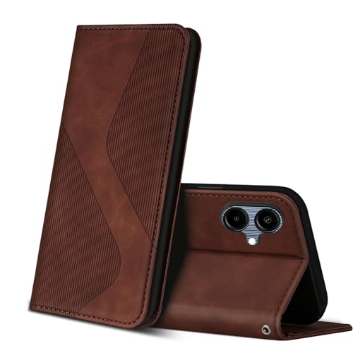 ZONNAVI Hülle für Samsung Galaxy A06 5G, PU Leder Handyhülle mit Kartenfächer und Standfunktion, Lederhülle Flip Wallet Case Schutzhülle für Samsung A06 (Braun) von ZONNAVI
