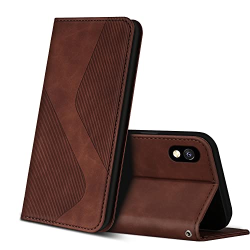 ZONNAVI Hülle für Samsung Galaxy A10 / Galaxy M10, PU Leder Handyhülle mit Kartenfächer und Standfunktion, Lederhülle Flip Wallet Case Schutzhülle für Samsung A10 / M10 (Braun) von ZONNAVI