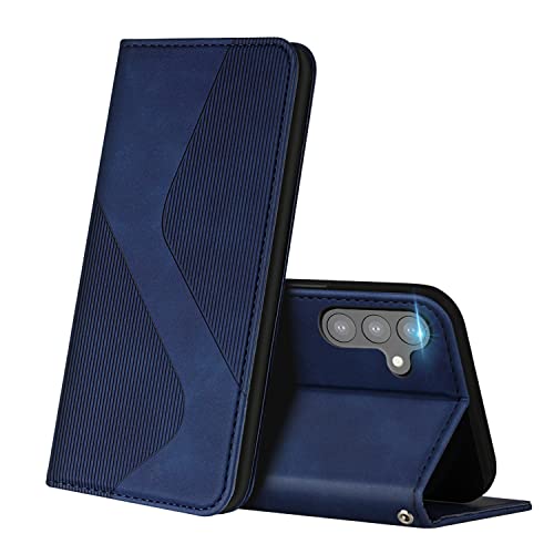 ZONNAVI Hülle für Samsung Galaxy S23 Plus, PU Leder Handyhülle mit Kartenfächer und Standfunktion, Lederhülle Flip Wallet Case Schutzhülle für Samsung S23 Plus (Blau) von ZONNAVI
