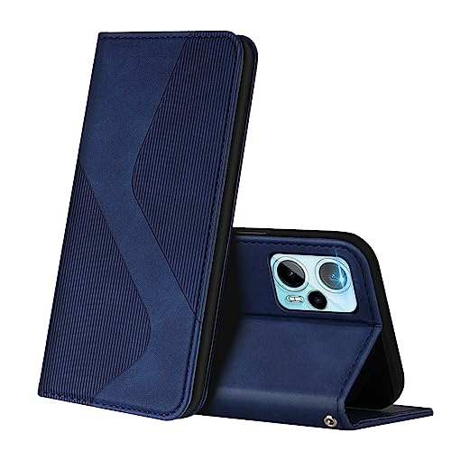 ZONNAVI Hülle für Xiaomi Poco F5 5G, PU Leder Handyhülle mit Kartenfächer und Standfunktion, Lederhülle Flip Wallet Case Schutzhülle für Poco F5 5G (Blau) von ZONNAVI