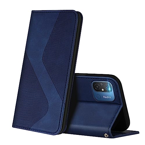 ZONNAVI Hülle für Xiaomi Redmi 12C / Redmi 11A, PU Leder Handyhülle mit Kartenfächer und Standfunktion, Lederhülle Flip Wallet Case Schutzhülle für Redmi 12C / Redmi 11A (Blau) von ZONNAVI