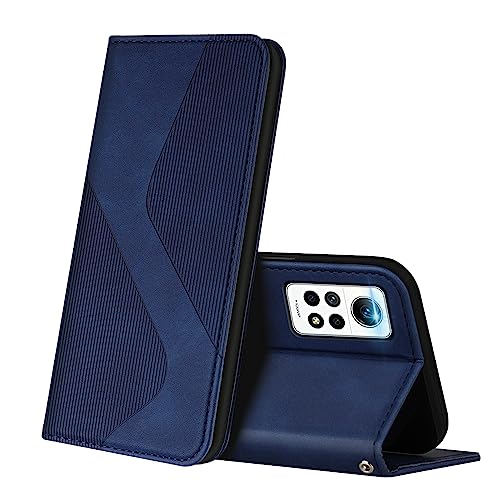 ZONNAVI Hülle für Xiaomi Redmi Note 12 Pro 4G, PU Leder Handyhülle mit Kartenfächer und Standfunktion, Lederhülle Flip Wallet Case Schutzhülle für Redmi Note 12 Pro 4G (Blau) von ZONNAVI