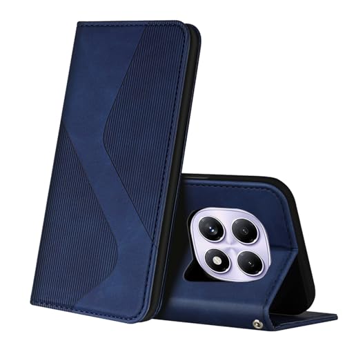 ZONNAVI Hülle für Xiaomi Redmi Note 14 Pro 4G, PU Leder Handyhülle mit Kartenfächer und Standfunktion, Lederhülle Flip Wallet Case Schutzhülle für Redmi Note 14 Pro 4G (Blau) von ZONNAVI