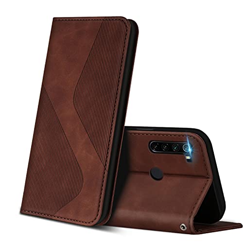 ZONNAVI Hülle für Xiaomi Redmi Note 8, PU Leder Handyhülle mit Kartenfächer und Standfunktion, Lederhülle Flip Wallet Case Schutzhülle für Redmi Note 8 (Braun) von ZONNAVI