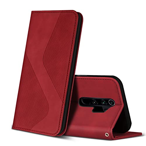 ZONNAVI Hülle für Xiaomi Redmi Note 8 Pro, PU Leder Handyhülle mit Kartenfächer und Standfunktion, Lederhülle Flip Wallet Case Schutzhülle für Xiaomi Redmi Note 8 Pro (Rot) von ZONNAVI
