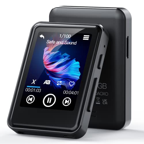 ZOOAOXO 64GB MP3 Player with Bluetooth 5.2, 2.4 Zoll Voller Touchscreen, Eingebauter Lautsprecher, HiFi-Klangqualität, E-Book, Wecker, FM Radio, Diktiergerät, Kopfhörer Enthalten von ZOOAOXO