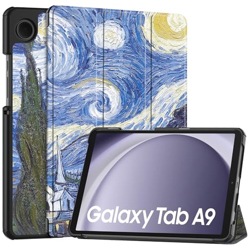 ZOOMALL Hülle für Samsung Galaxy Tab A9 8.7 Zoll 2023 Modell (SM-X110/X115/X117), Slim Stand Hard Back Shell Protective Smart Cover, Sternenhimmel von ZOOMALL