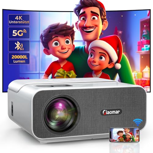 Beamer, Beamer 4K 20000 Lumen Beamer Full HD 1080P, Mini Beamer 5G WiFi Bluetooth, LED Beamer 4K Heimkino Video Projektor Kompatibel mit iPhone/Android/Laptop/Fire Stick/HDMI/PS5 Beamer, Beamer 4K 20000 Lumen Beamer Full HD 1080P, Mini Beamer 5G WiFi Bluetooth, LED Beamer 4K Heimkino Video Projektor Kompatibel mit iPhone/Android/Laptop/Fire Stick/HDMI/PS5 von Zoomcat
