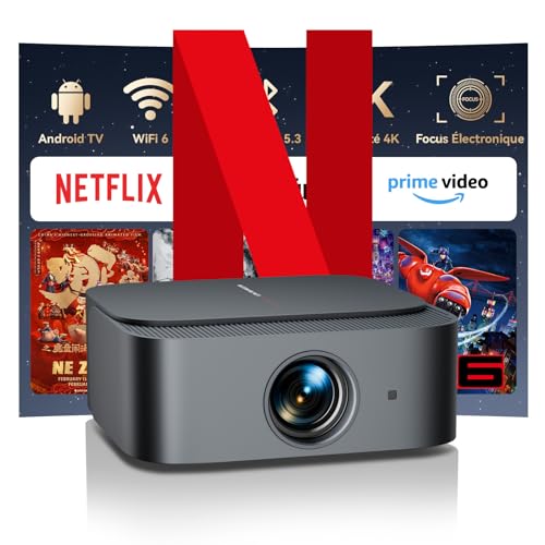 Beamer 4K【Official Netflix & Remote Focus/Trapezkorrektur】 25000 Lumens Beamer 4K Heimkino Unterstützt, WiFi Bluetooth Smart Beamer Full HD 1080P Native, Video Beamer Android mit YouTube/Prime Video Beamer 4K【Official Netflix & Remote Focus/Trapezkorrektur】 25000 Lumens Beamer 4K Heimkino Unterstützt, WiFi Bluetooth Smart Beamer Full HD 1080P Native, Video Beamer Android mit YouTube/Prime Video von Zoomcat