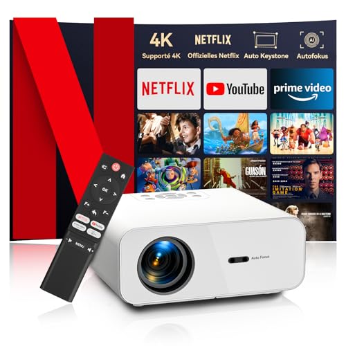 ZOOMCAT Beamer 26000 Lumen WiFi6 Bluetooth Full HD 1080P Beamer 4K Heimkino Unterstützt, Auto 6D/4P Trapezkorrektur, Smart Video Beamer mit YouTube Netflix ZOOMCAT Beamer 26000 Lumen WiFi6 Bluetooth Full HD 1080P Beamer 4K Heimkino Unterstützt, Auto 6D/4P Trapezkorrektur, Smart Video Beamer mit YouTube Netflix von Zoomcat