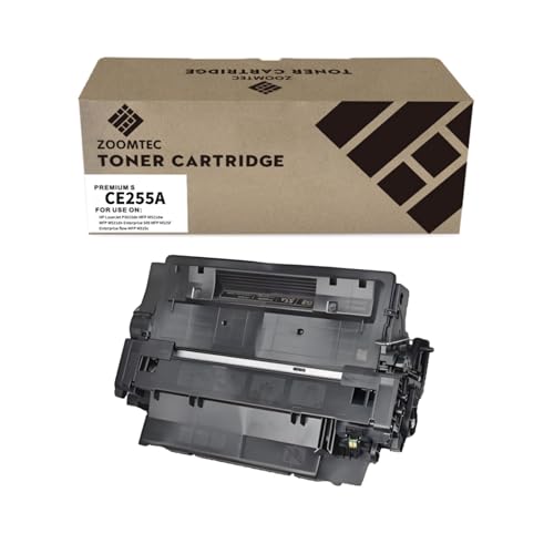 ZOOMTEC CE255A 255A Laserdrucker Patronen Tonerkartuschen, kompatibel mit Druckern HP Laserjet P3010 P3011 P3015 P3015d P3015dn P3015n P3015x Enterprise 500 MFP M525dn M525f (1 Schwarz) von ZOOMTEC