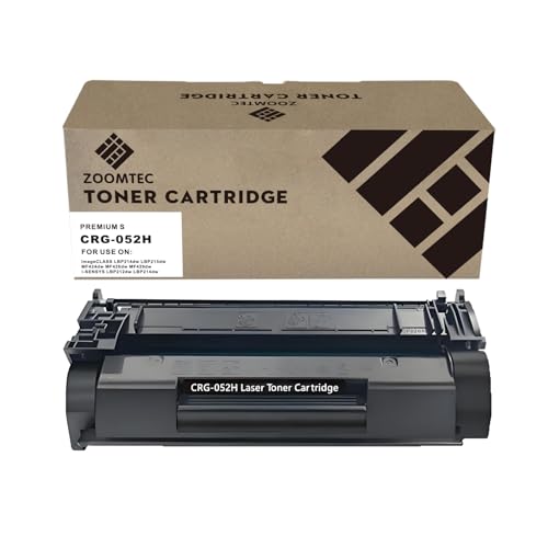 ZOOMTEC Kompatible Tonerkartusche für Canon 052H CRG-052H CRG052H, Schwarz, kompatibel mit Canon LBP214DW LBP215DW MF424DW MF429DW MF426DW Laserdrucker (1 x Schwarz) von ZOOMTEC