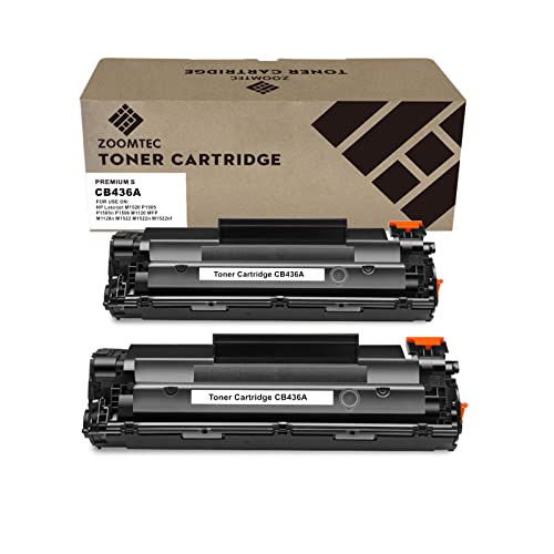 ZOOMTEC Sustitución para HP CB436A 36A Toner Cartuchos Pour HP Laserjet M1520 P1505 P1505n P1506 M1120 MFP M1120n MFP M1522 MFP M1522n MFP M1522nf MFP Impresora (2 Paquet) von ZOOMTEC