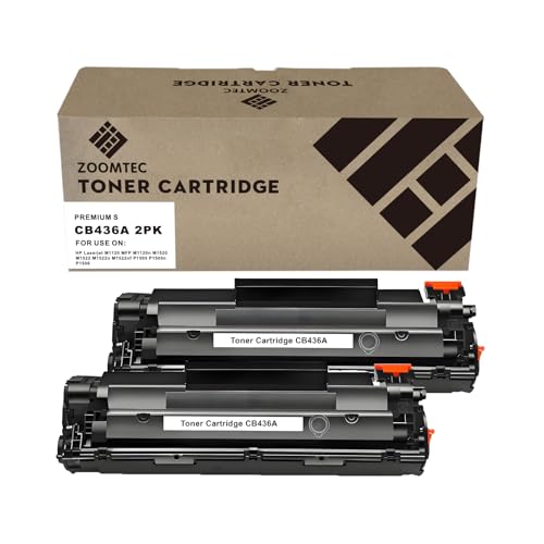 ZOOMTEC Sustitución para HP CB436A 36A Toner Cartuchos Pour HP Laserjet M1520 P1505 P1505n P1506 M1120 MFP M1120n MFP M1522 MFP M1522n MFP M1522nf MFP Impresora (2 Paquet) von ZOOMTEC