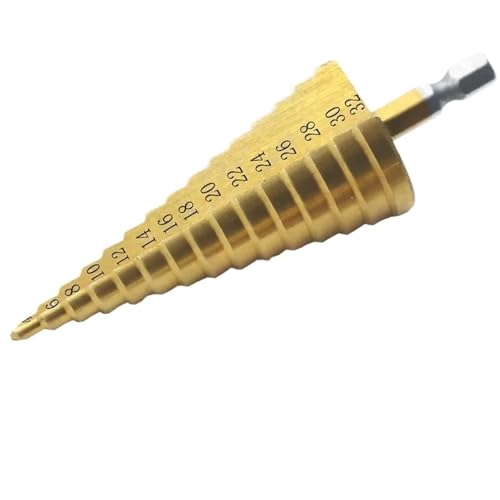 Bohrer Set 1 Stück 4-32mm Titan Beschichtete Stufenbohrer Bohrmaschine Elektrowerkzeug Metall Schnellstahl Holz Lochfräser Stufenbohrer Bohrer Set 1 Stück 4-32mm Titan Beschichtete Stufenbohrer Bohrmaschine Elektrowerkzeug Metall Schnellstahl Holz Lochfräser Stufenbohrer von ZOOPH