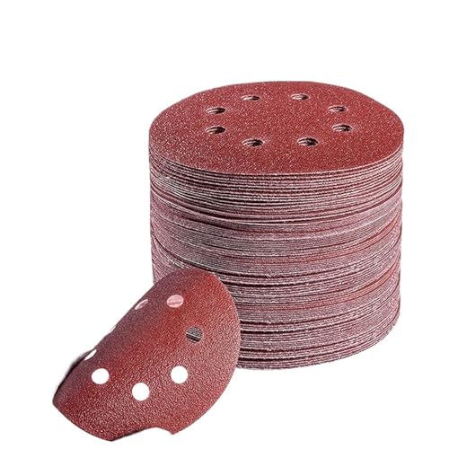 Schleifpapier, 10 Stück, 5 Zoll, 8-Loch-Schleifscheiben, Klett-Schleifpapier, 125 mm, for Exzenterschleifer, Schleifblätter mit 40–3000er Körnung(2000,5 Pieces) von ZOOPH