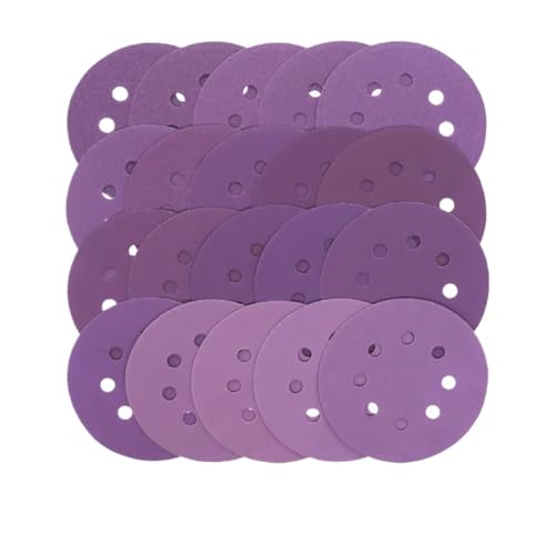 Schleifpapier, 10 Stück, 5-Zoll-Schleifscheibe mit Hakenschlaufe, Körnung 60–10.000, Schleifpapier aus Aluminium for die Holzmöbelveredelung, Metallschleifen, Autopolieren(2000) von ZOOPH