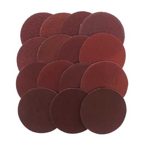 Schleifpapier, 50 Stück 2 Zoll 50 mm Schleifscheiben Schleifpapier in runder Form Körnung 60–2000 Klett-Schleifpapier Schleifpolierwerkzeug for Polieren von Holz(400) von ZOOPH